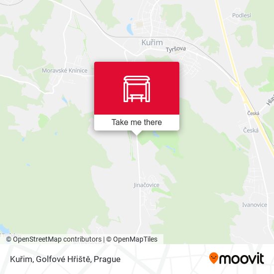 Kuřim, Golfové Hřiště map