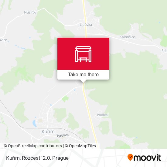 Kuřim, Rozcestí 2.0 map