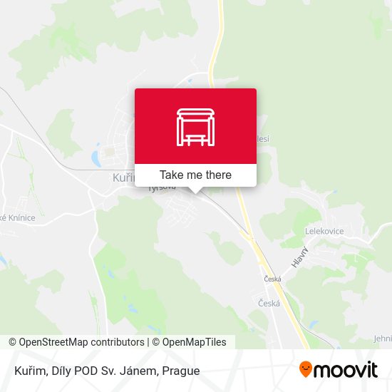 Kuřim, Díly POD Sv. Jánem map