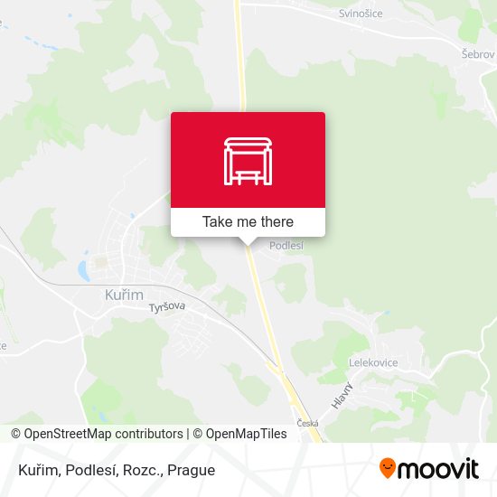 Kuřim, Podlesí, Rozc. map