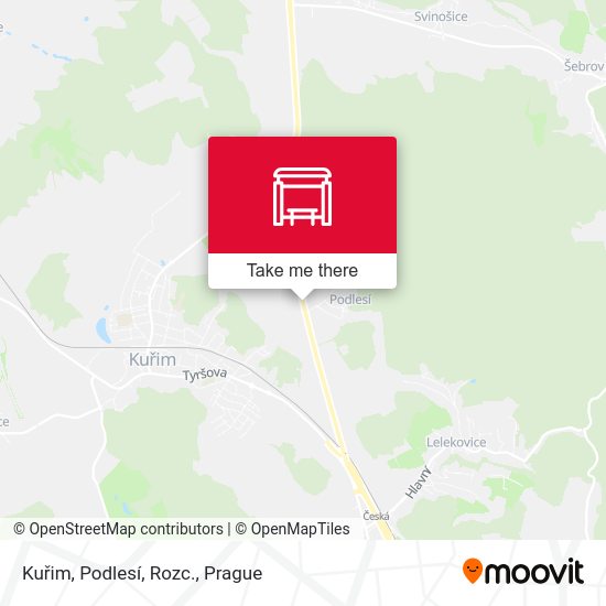 Kuřim, Podlesí, Rozc. map