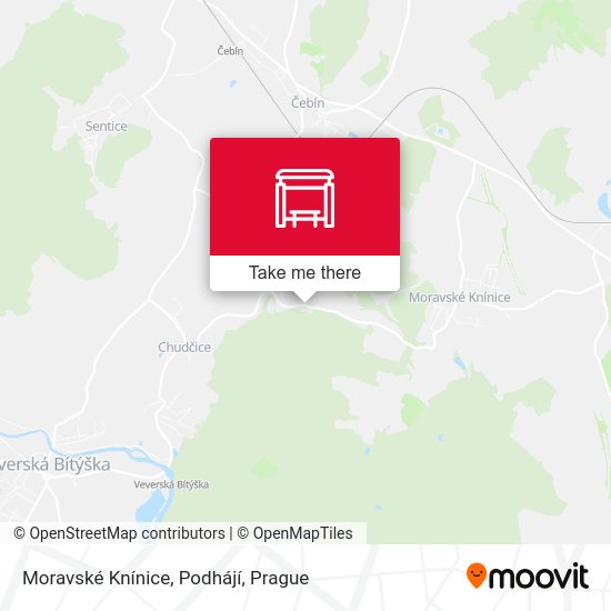 Moravské Knínice, Podhájí map