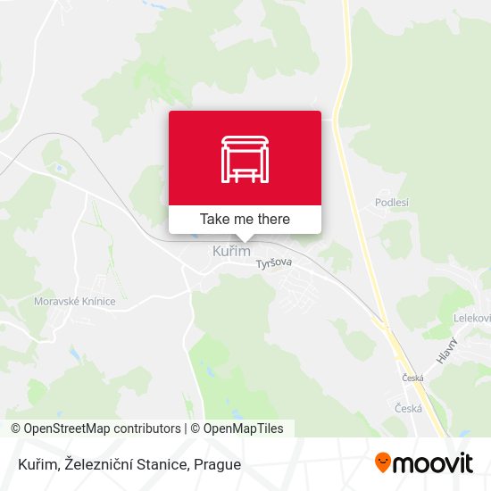 Kuřim, Železniční Stanice map