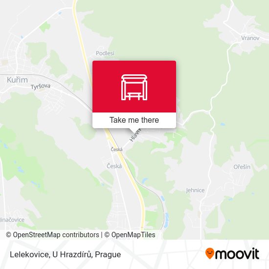 Lelekovice, U Hrazdírů map
