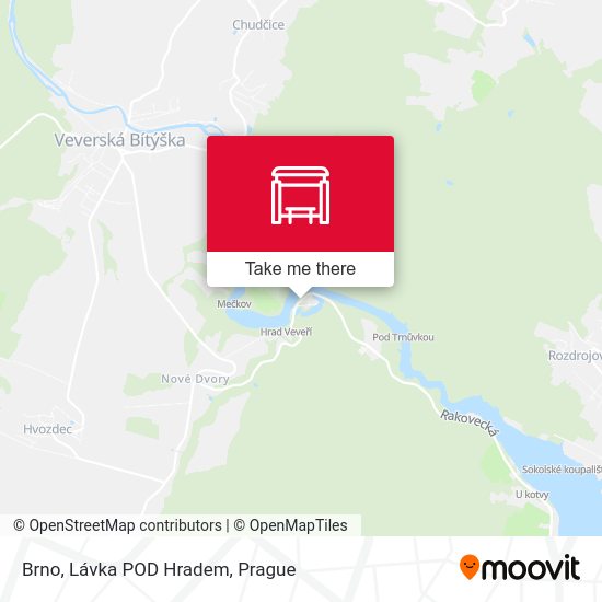 Brno, Lávka POD Hradem map
