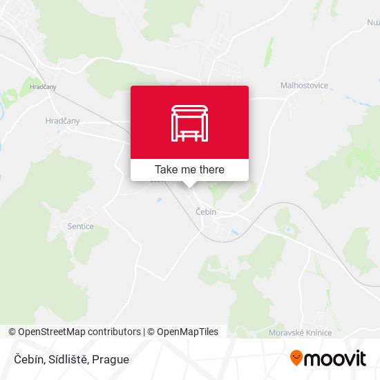 Čebín, Sídliště map