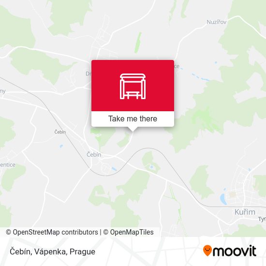 Čebín, Vápenka map