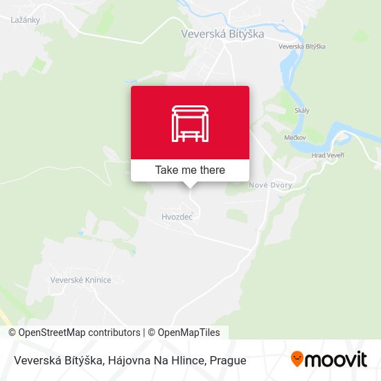 Veverská Bítýška, Hájovna Na Hlince map