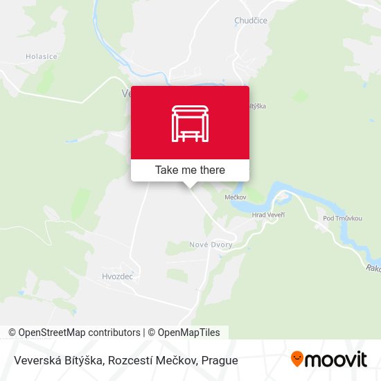 Veverská Bítýška, Rozcestí Mečkov map