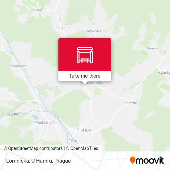 Карта Lomnička, U Hamru