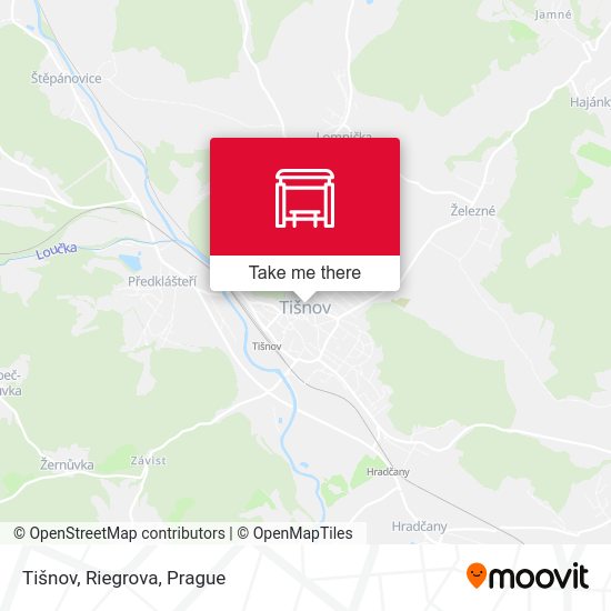 Карта Tišnov, Riegrova