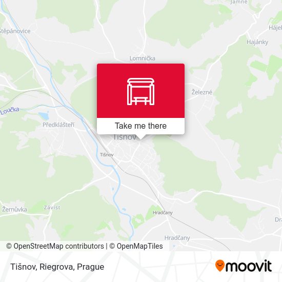 Карта Tišnov, Riegrova