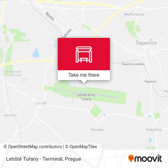 Letiště Tuřany - Terminál map