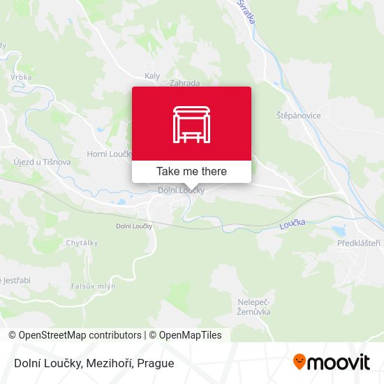 Dolní Loučky, Mezihoří map