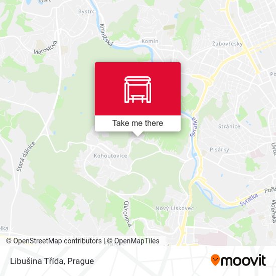 Libušina Třída map