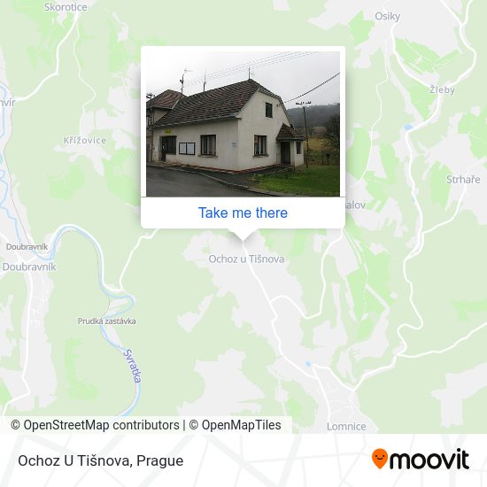 Карта Ochoz U Tišnova