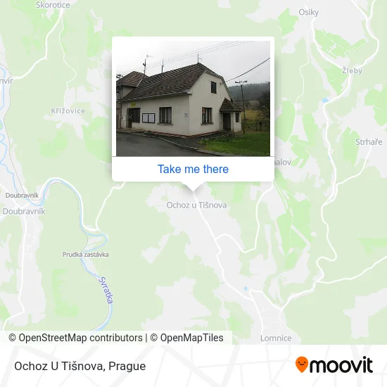 Карта Ochoz U Tišnova