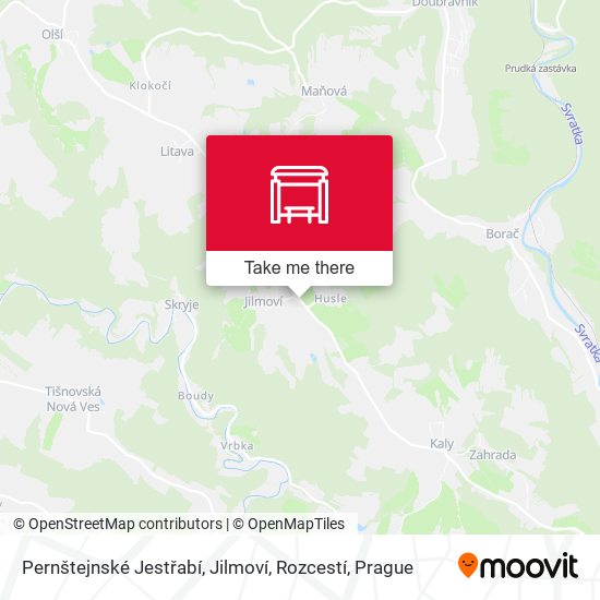 Pernštejnské Jestřabí, Jilmoví, Rozcestí map