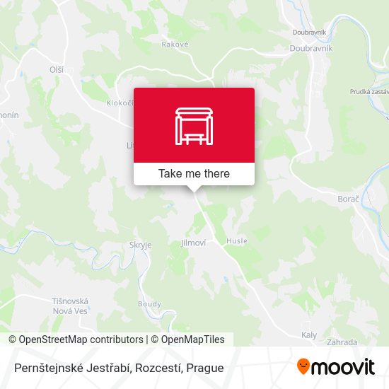 Pernštejnské Jestřabí, Rozcestí map