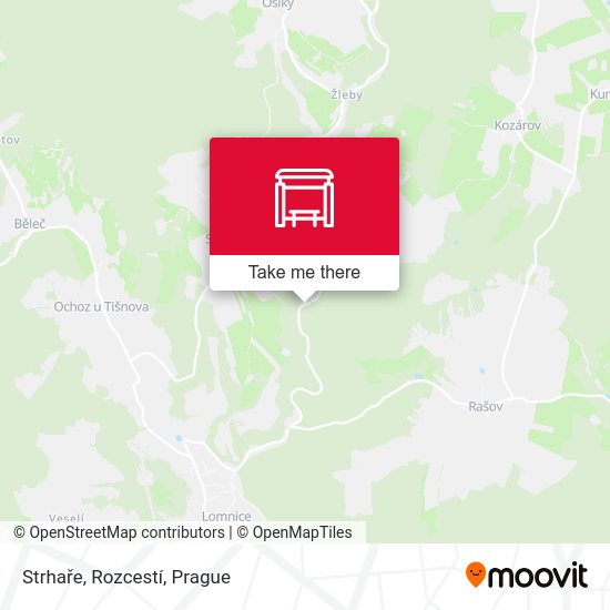 Strhaře, Rozcestí map