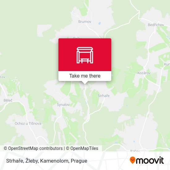 Strhaře, Žleby, Kamenolom map