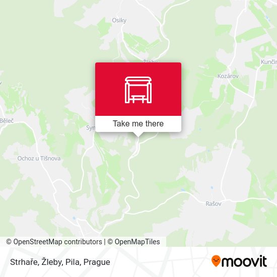 Strhaře, Žleby, Pila map