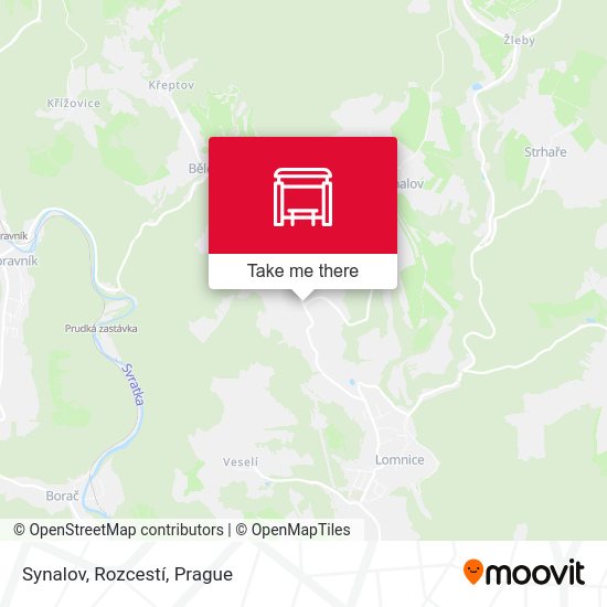 Synalov, Rozcestí map