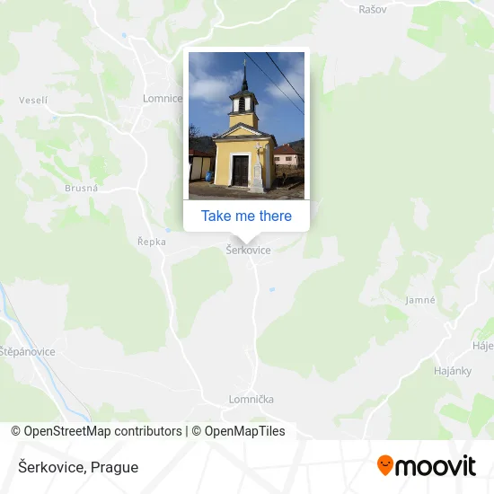 Карта Šerkovice