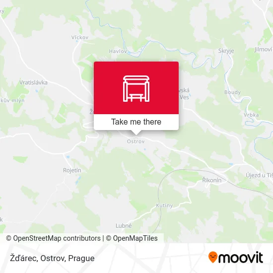 Карта Žďárec, Ostrov