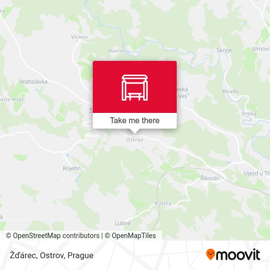 Žďárec, Ostrov map