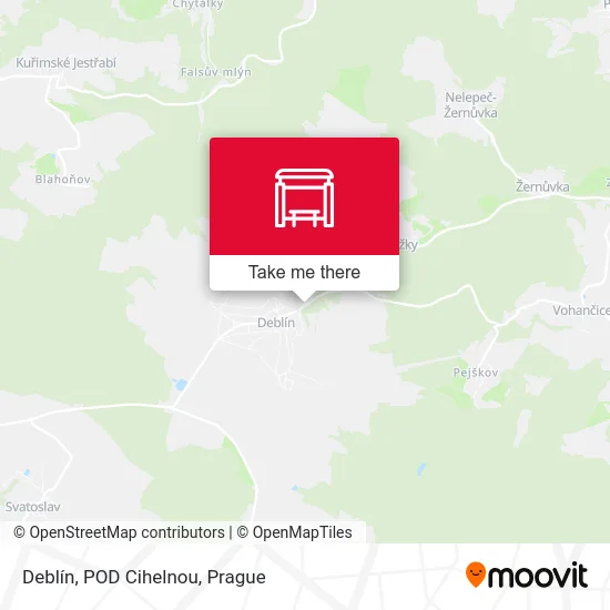 Карта Deblín, POD Cihelnou