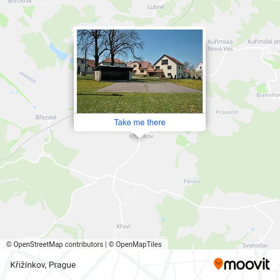 Křižínkov map