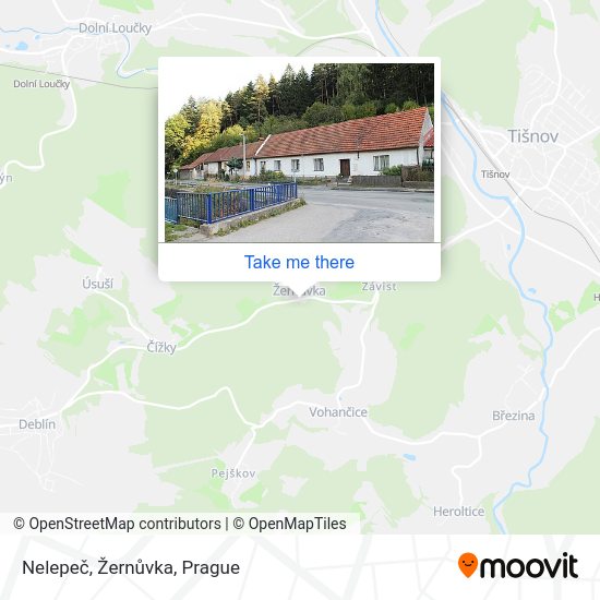 Nelepeč, Žernůvka map