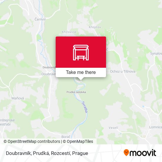 Doubravník, Prudká, Rozcestí map
