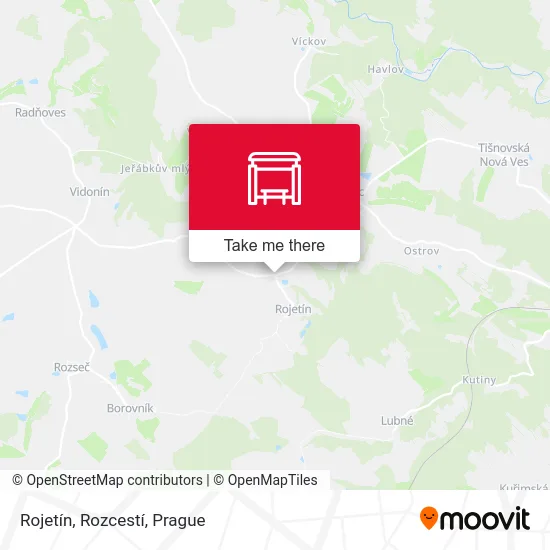 Rojetín, Rozcestí map