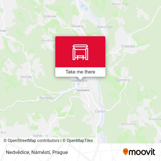 Nedvědice, Náměstí map