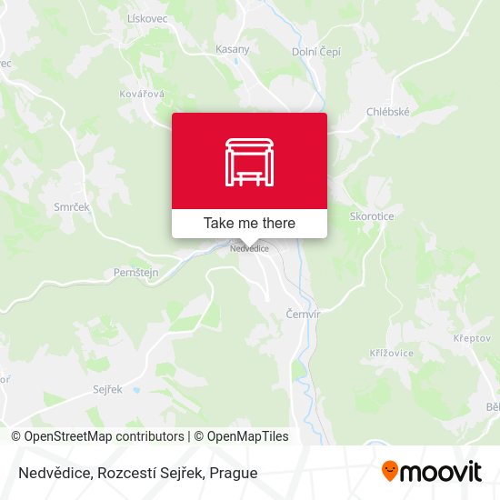 Nedvědice, Rozcestí Sejřek map
