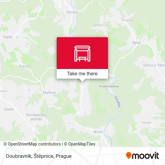 Doubravník, Štěpnice map