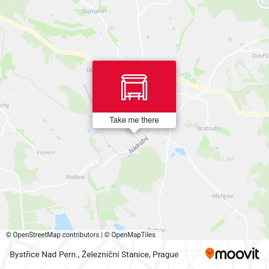 Bystřice Nad Pern., Železniční Stanice map