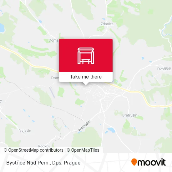 Карта Bystřice Nad Pern., Dps