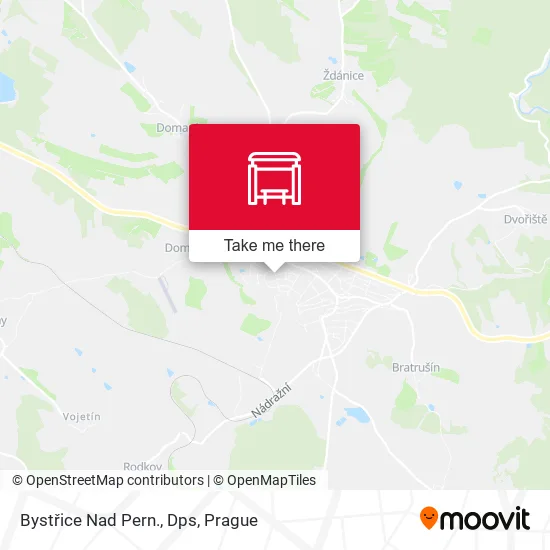 Карта Bystřice Nad Pern., Dps