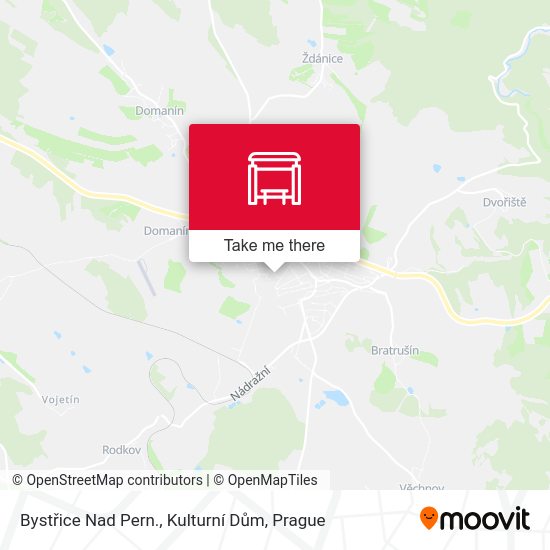 Bystřice Nad Pern., Kulturní Dům map