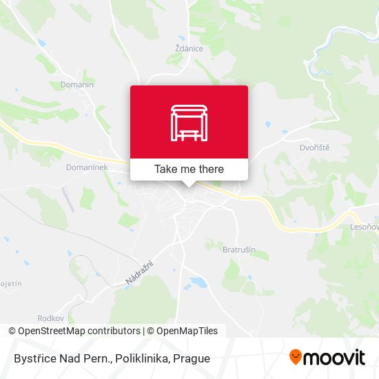 Bystřice Nad Pern., Poliklinika map