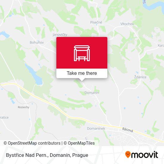 Bystřice Nad Pern., Domanín map