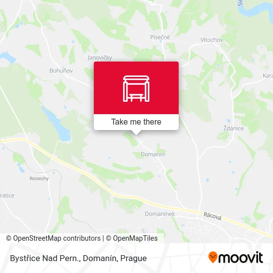 Карта Bystřice Nad Pern., Domanín