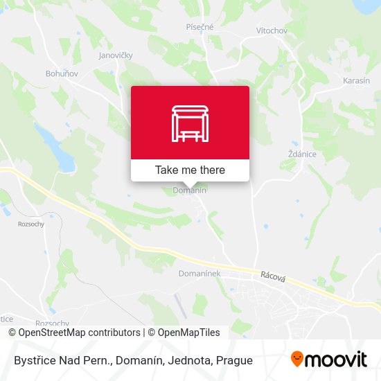 Bystřice Nad Pern., Domanín, Jednota map