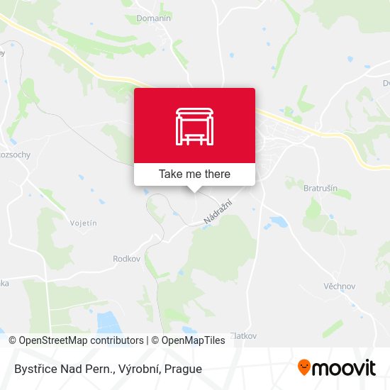 Bystřice Nad Pern., Výrobní map