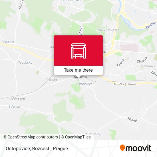 Ostopovice, Rozcestí map