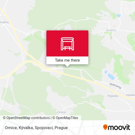Omice, Kývalka, Spojovací map