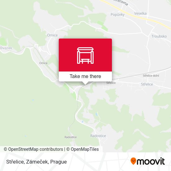 Střelice, Zámeček map